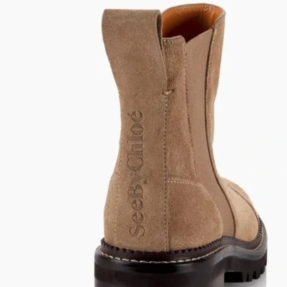 See by Chloé Mallory suede Chelsea boots in taupe size 40 - Picture 5 of 6
